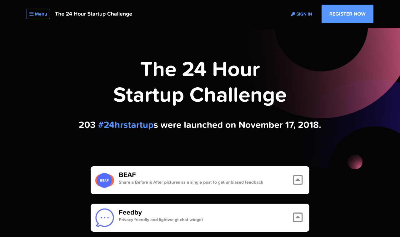 24 Hour Startup Challenge